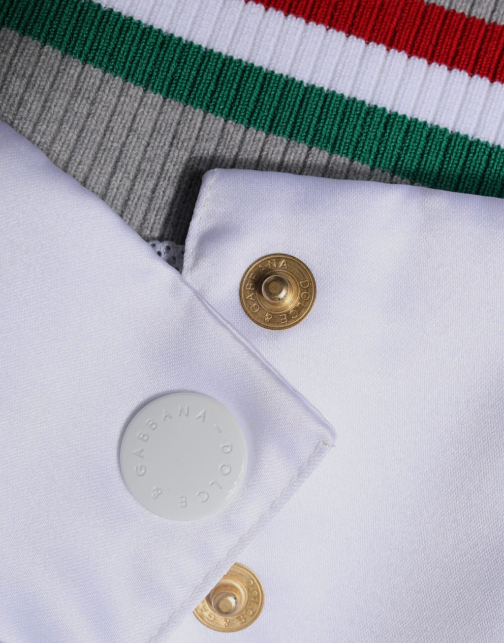 Dolce & Gabbana Multicolor Italia Button Down Bomber Jacket - ACCEXO