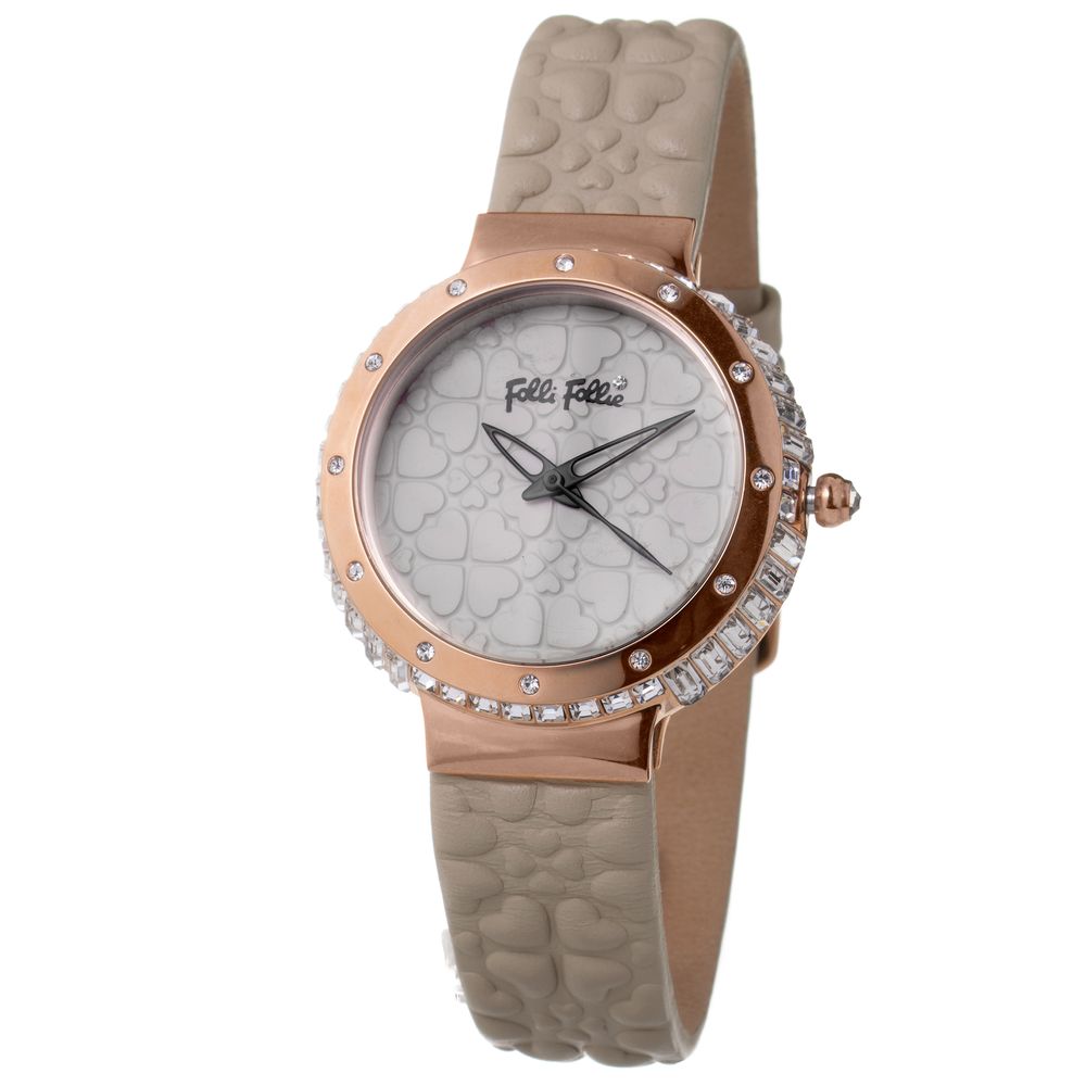 Folli Follie Gray Leather Watch - ACCEXO
