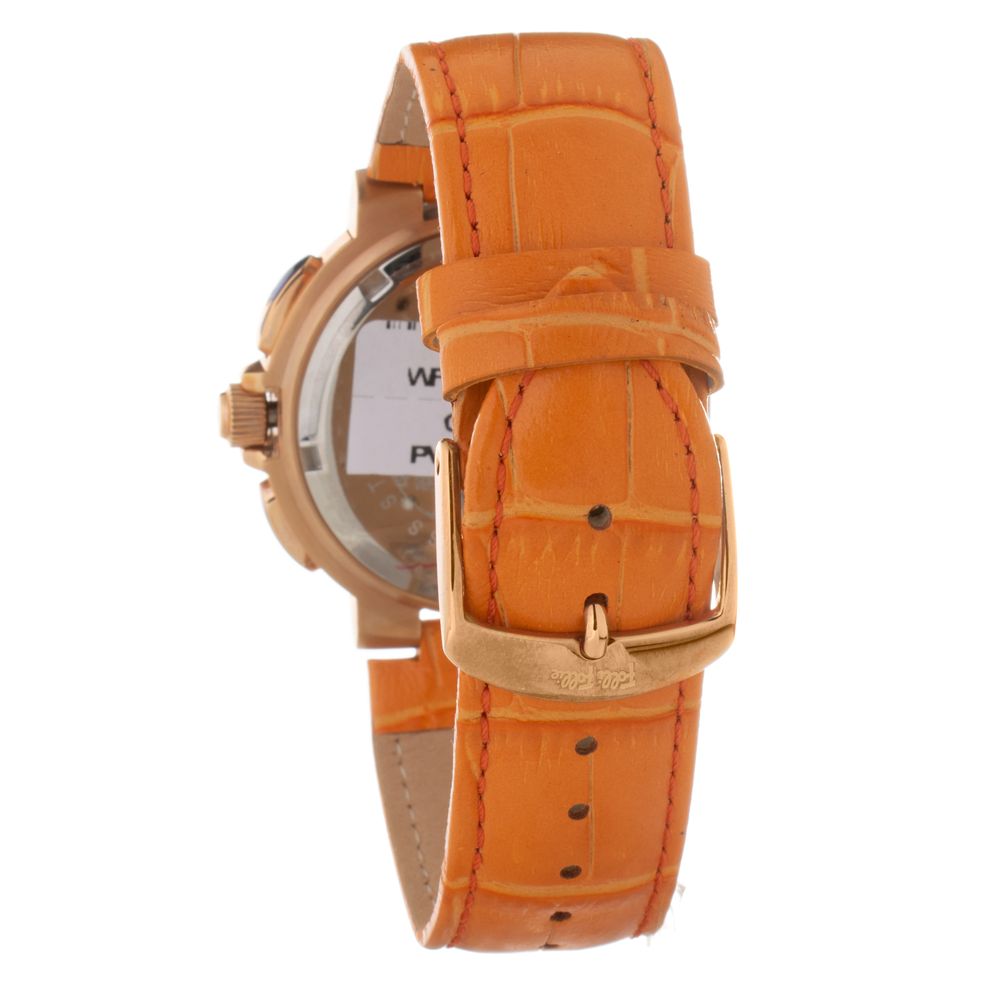 Folli Follie Orange Leather Watch - ACCEXO