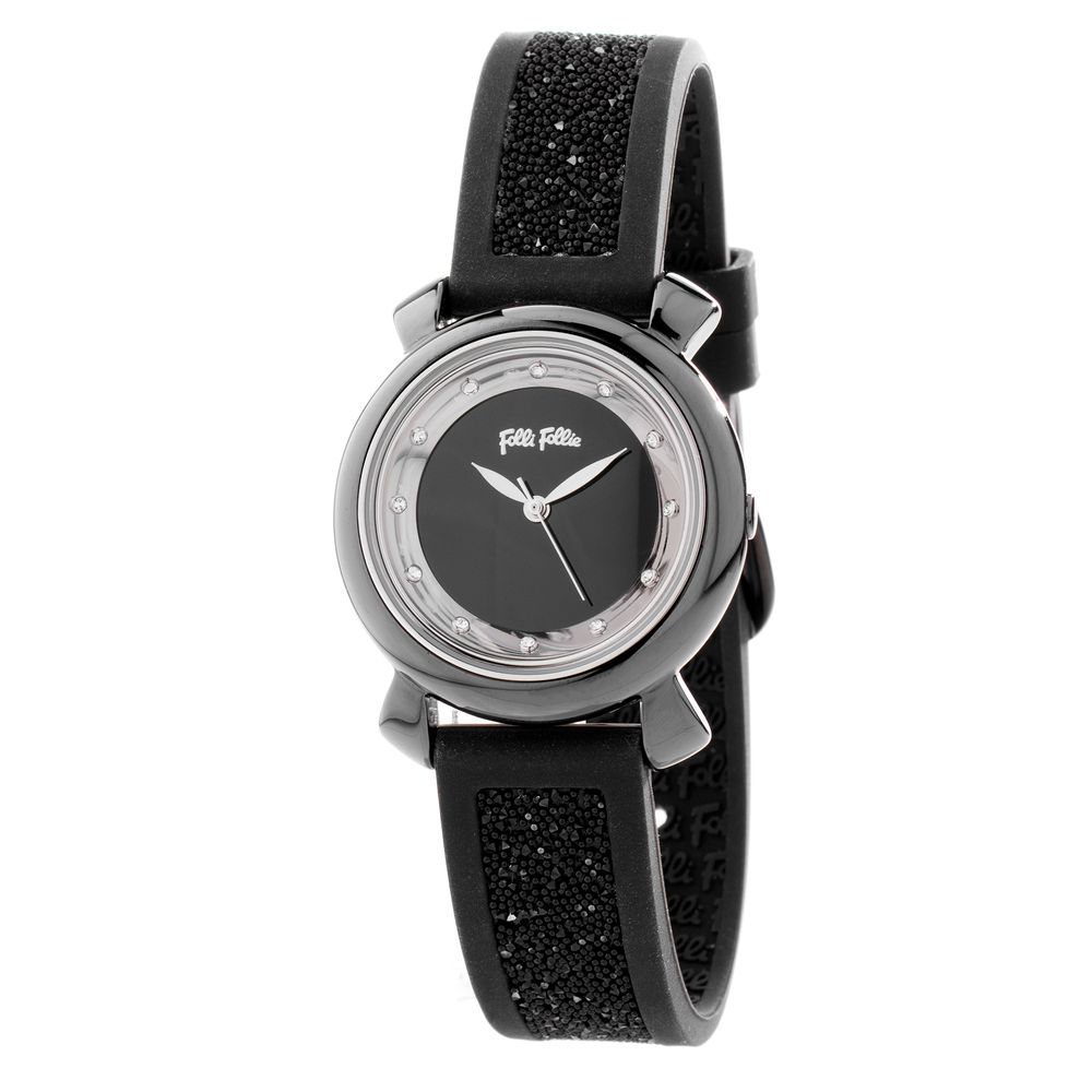 Folli Follie Black Plastic Watch - ACCEXO