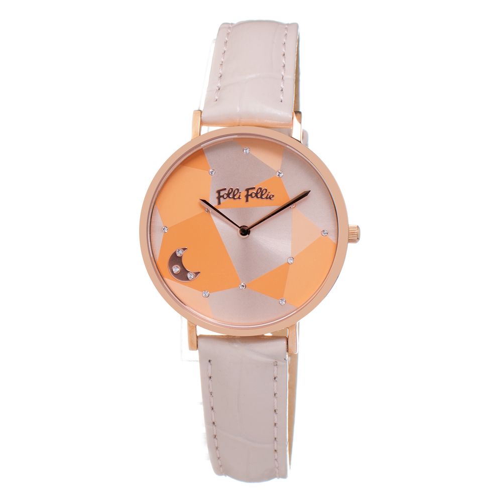 Folli Follie Beige Leather Watch - ACCEXO