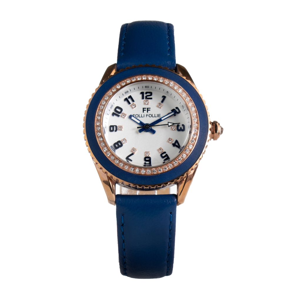 Folli Follie Blue Leather Watch - ACCEXO