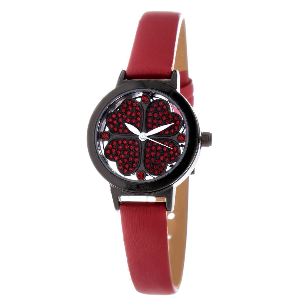 Folli Follie Red Leather Watch - ACCEXO
