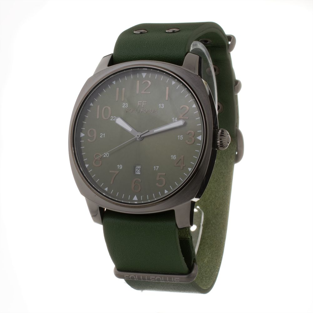 Folli Follie Green Leather Watch - ACCEXO