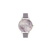 Olivia Burton Gray Artificial Leather Dress Watch