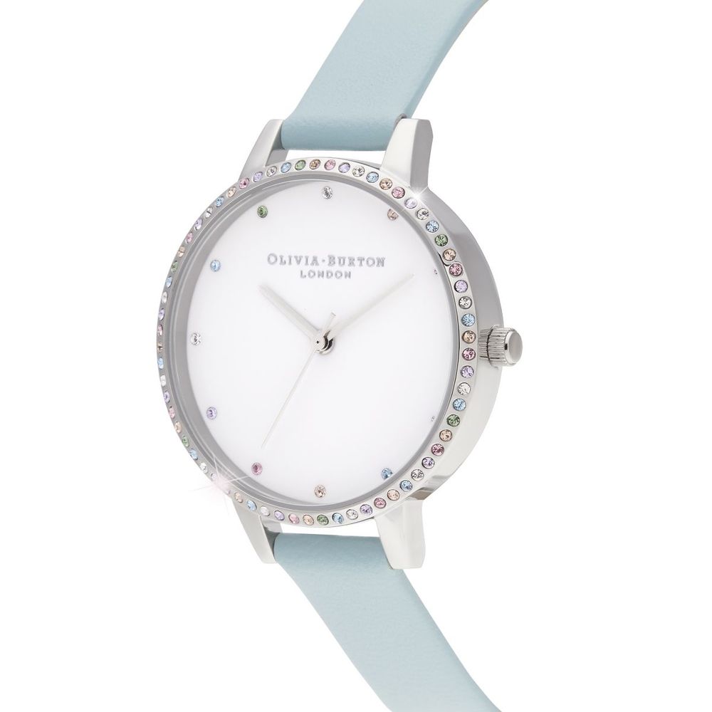Olivia Burton Blue Leather Leather Watch - ACCEXO
