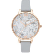 Olivia Burton Gray Artificial Leather Dress Watch