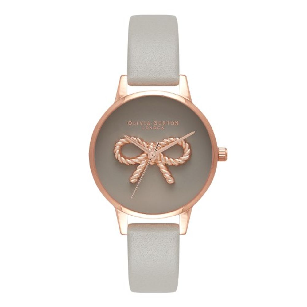 Olivia Burton Gray Leather Leather Watch - ACCEXO