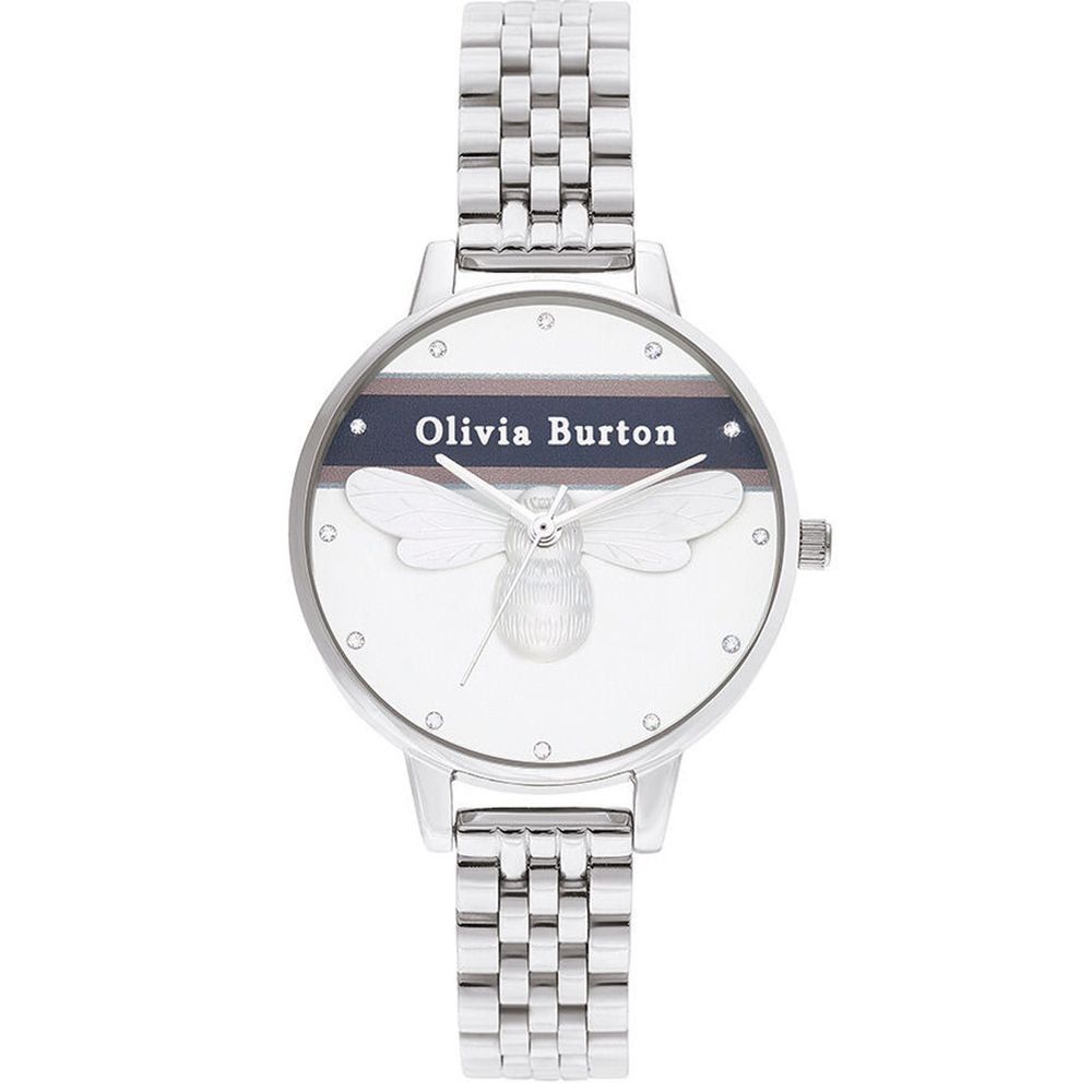 Olivia Burton Silver Steel Watch - ACCEXO