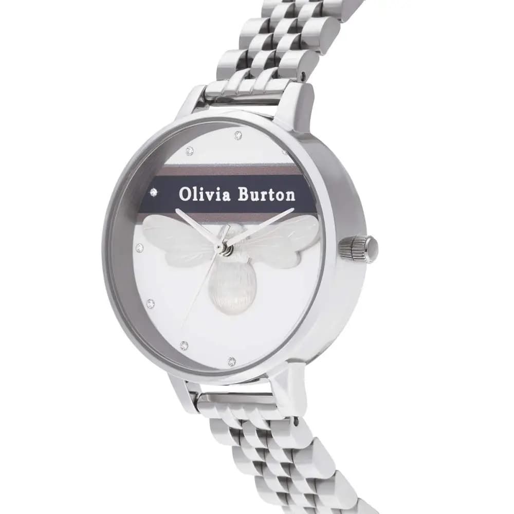 Olivia Burton Silver Steel Watch - ACCEXO