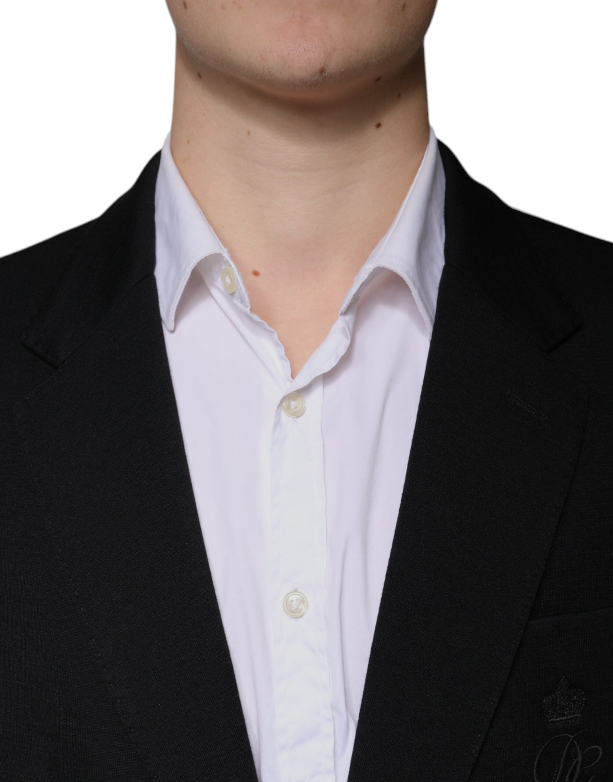 Dolce & Gabbana Black Wool Single Breasted Formal Blazer - ACCEXO