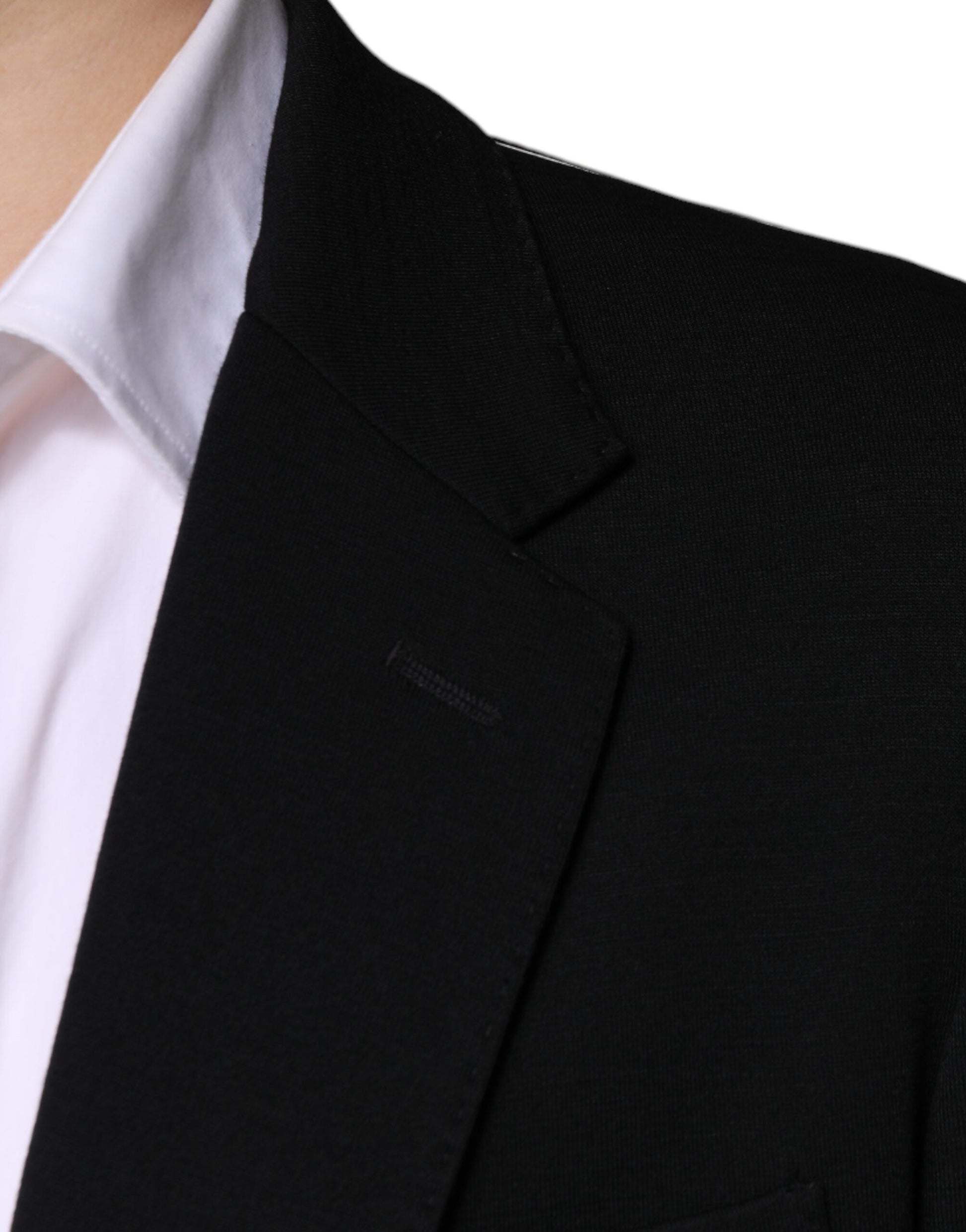 Dolce & Gabbana Black Wool Single Breasted Formal Blazer - ACCEXO
