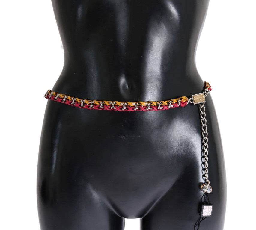 Dolce & Gabbana Elegant Multicolor Crystal-Embellished Belt - ACCEXO