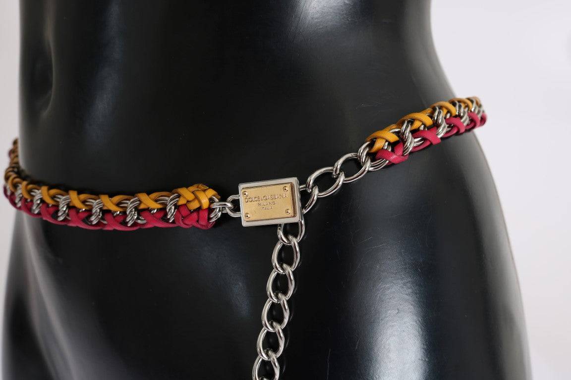 Dolce & Gabbana Elegant Multicolor Crystal-Embellished Belt - ACCEXO