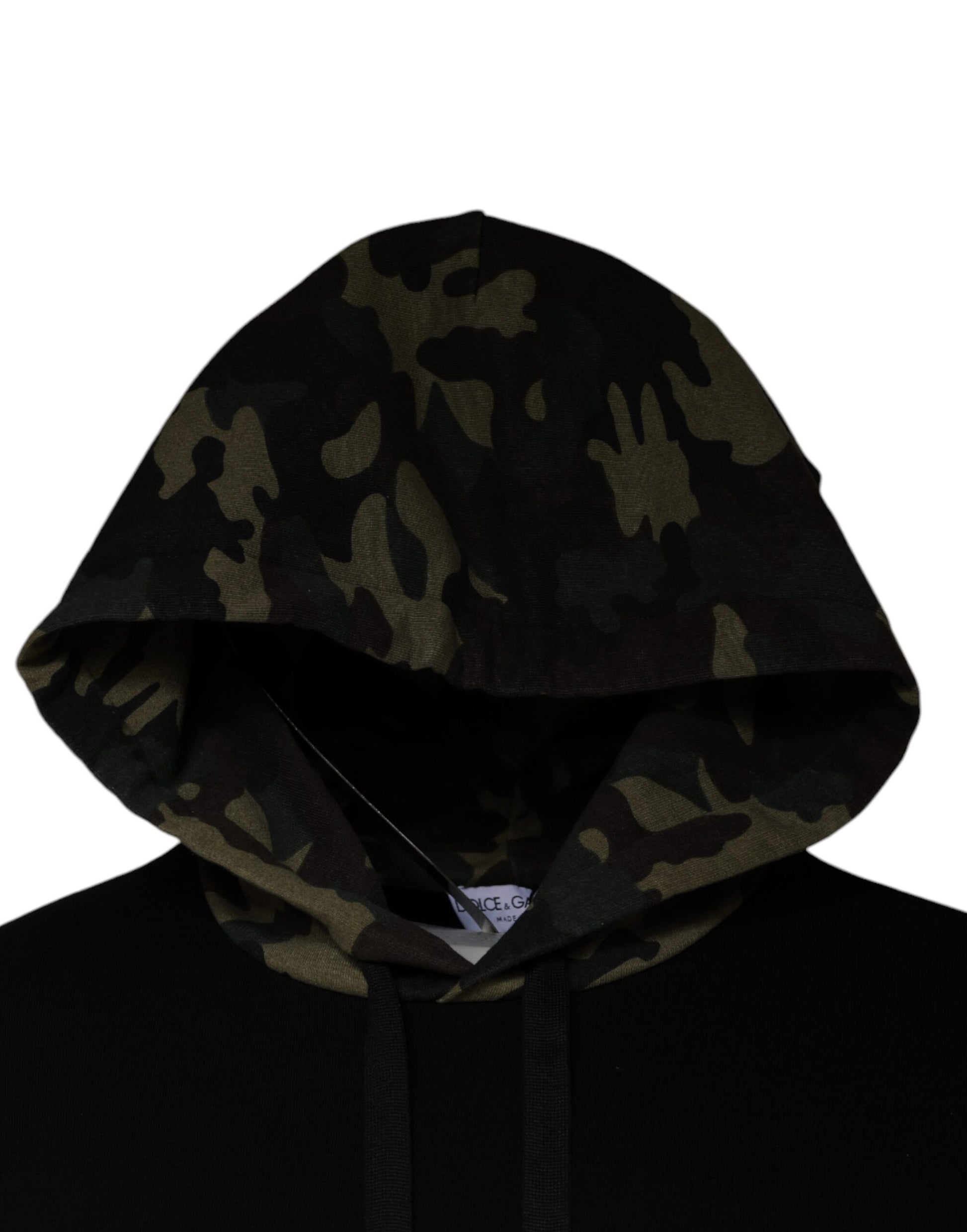 Dolce & Gabbana Black Camouflage Hooded Sweatshirt Sweater - ACCEXO