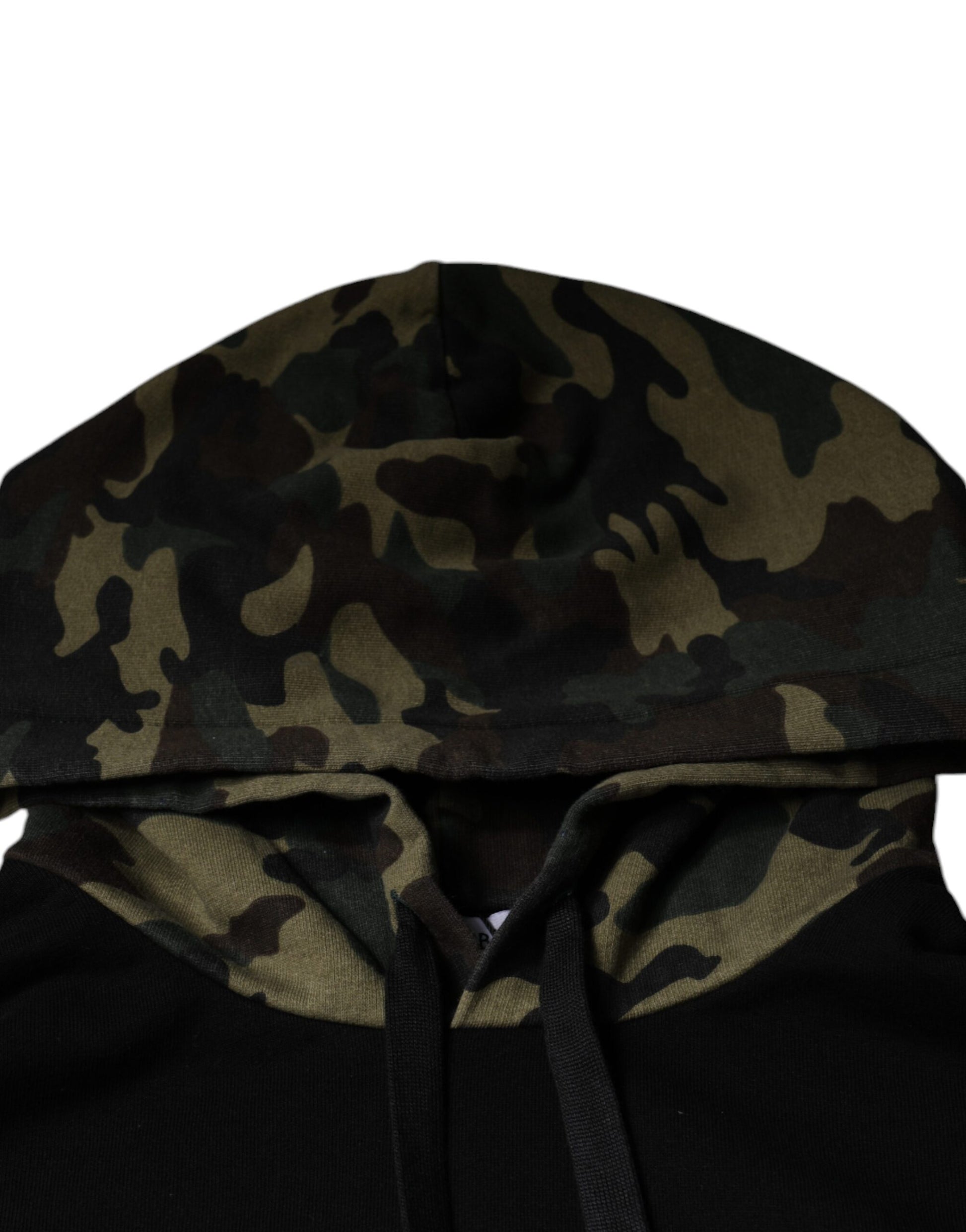 Dolce & Gabbana Black Camouflage Hooded Sweatshirt Sweater - ACCEXO