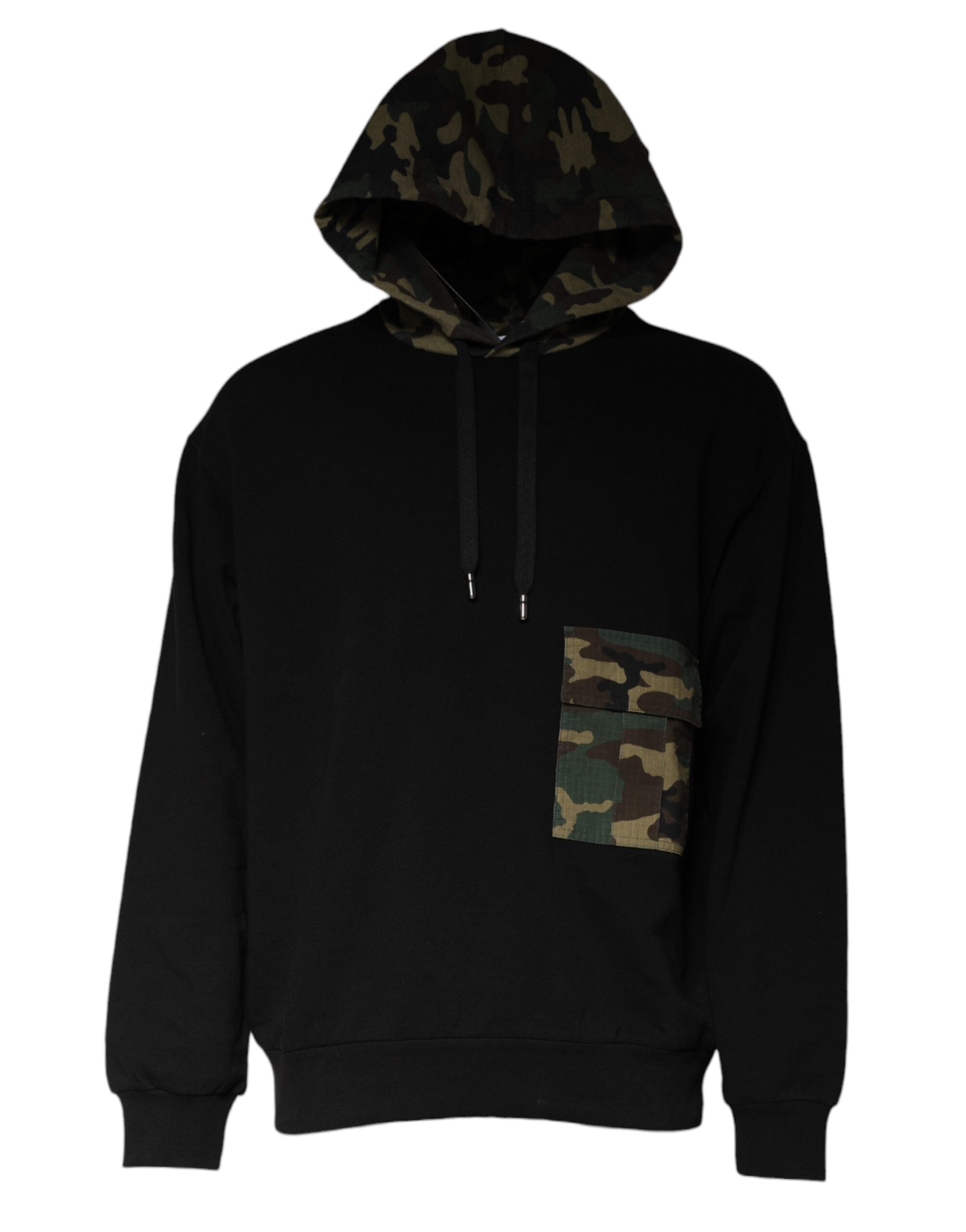 Dolce & Gabbana Black Camouflage Hooded Sweatshirt Sweater - ACCEXO
