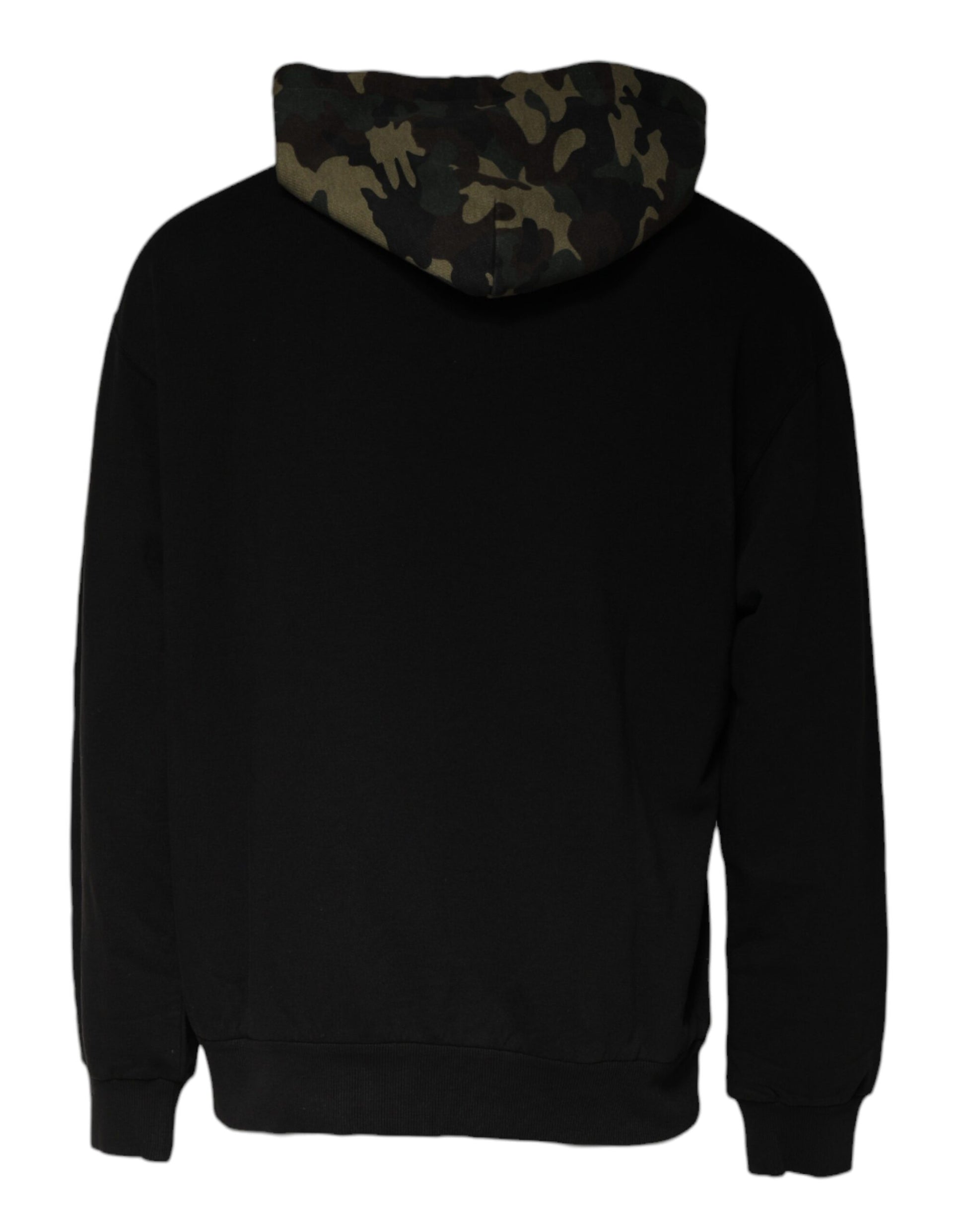 Dolce & Gabbana Black Camouflage Hooded Sweatshirt Sweater - ACCEXO