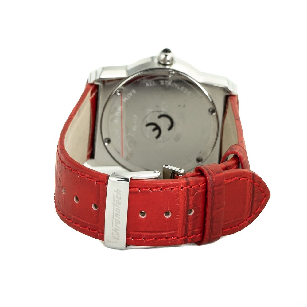 Chronotech Red Leather Watch - ACCEXO