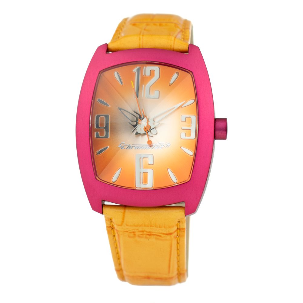 Chronotech Orange Leather Watch - ACCEXO