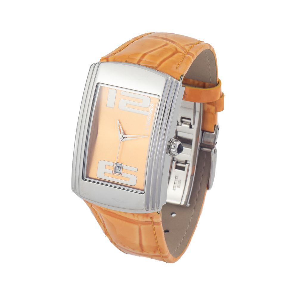 Chronotech Orange Leather Watch - ACCEXO