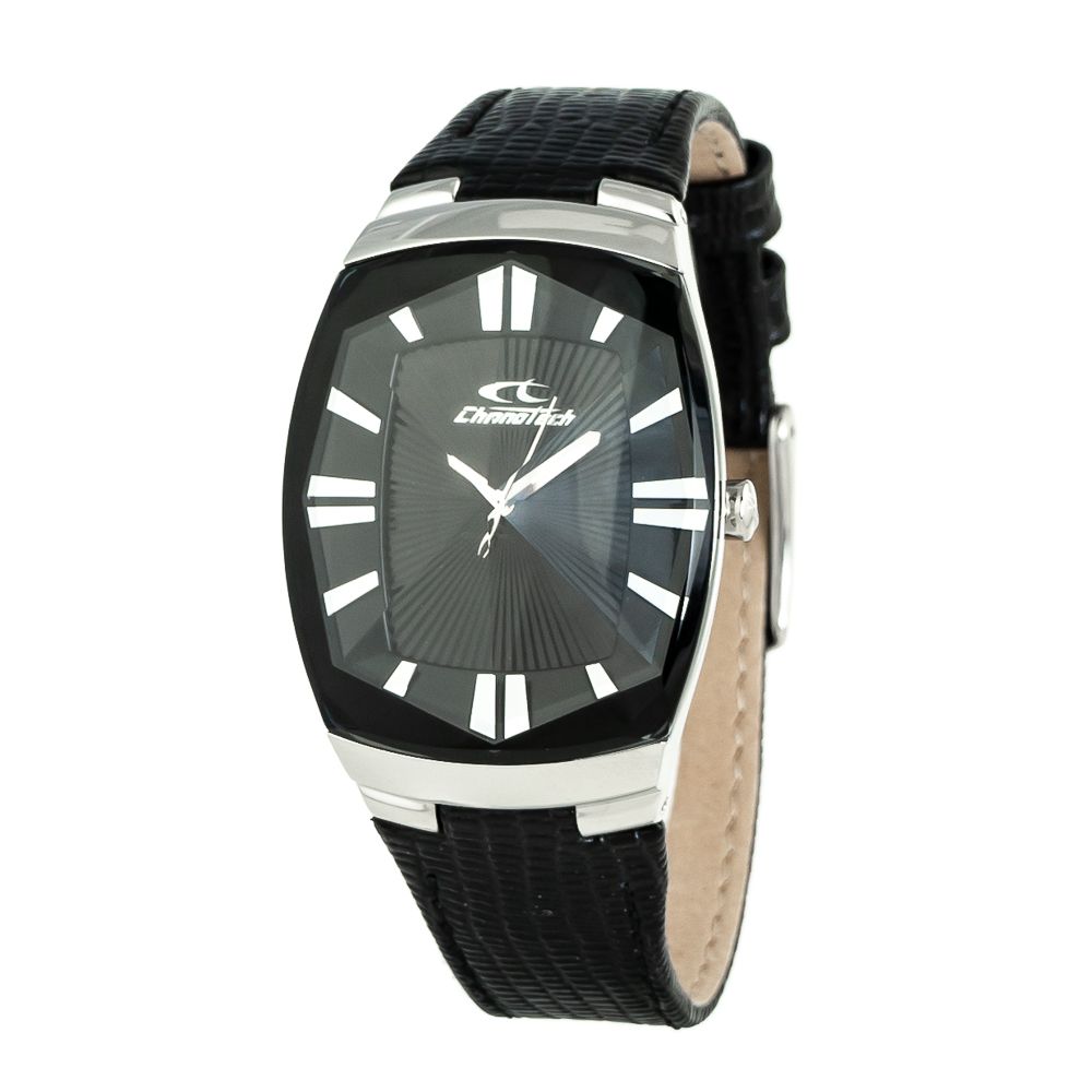Chronotech Black Leather Watch - ACCEXO