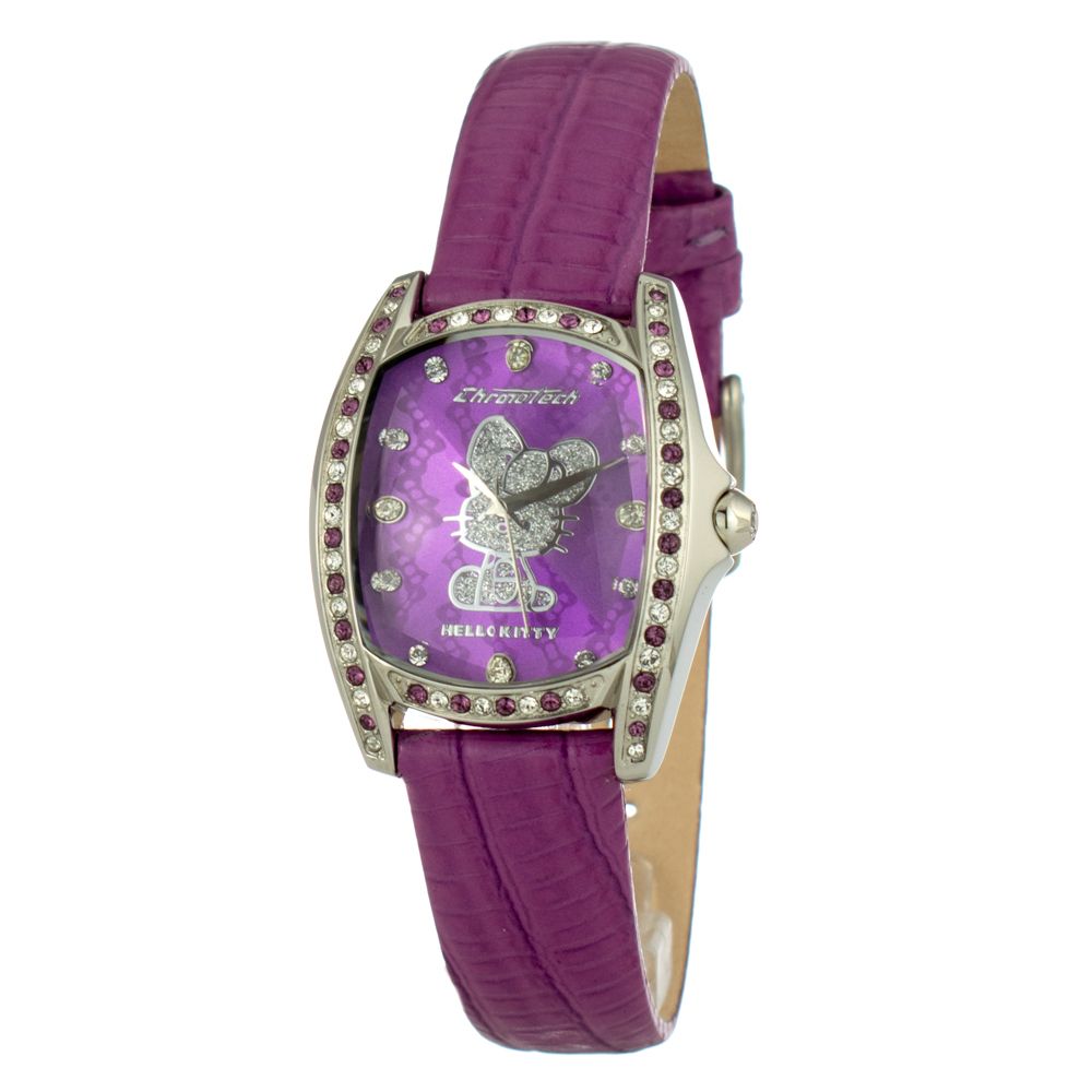 Chronotech Purple Leather Watch - ACCEXO