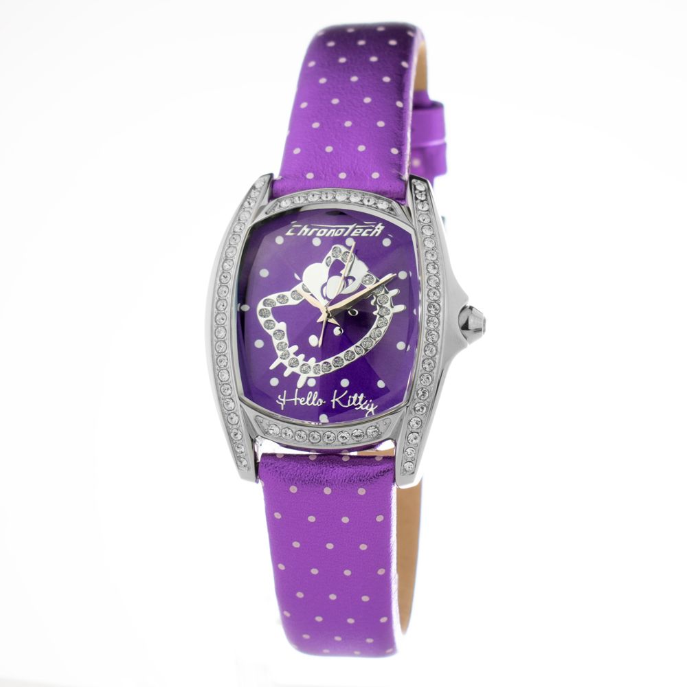 Chronotech Purple Leather Watch - ACCEXO