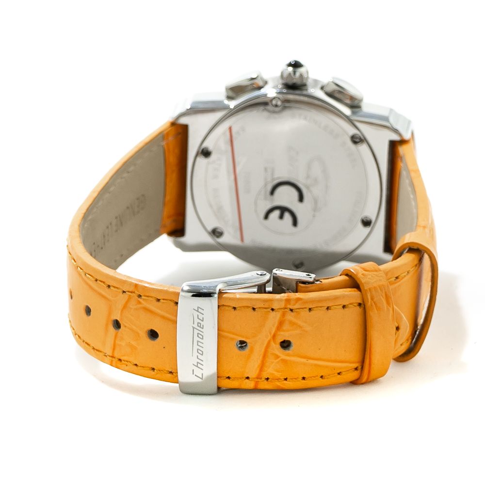 Chronotech Orange Leather Watch - ACCEXO