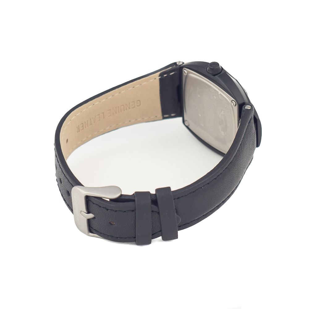 Chronotech Black Leather Watch - ACCEXO