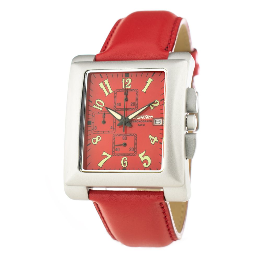 Chronotech Red Leather Watch - ACCEXO