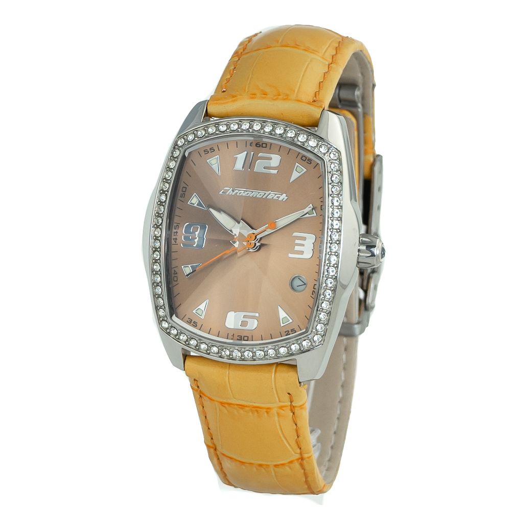 Chronotech Orange Leather Watch - ACCEXO