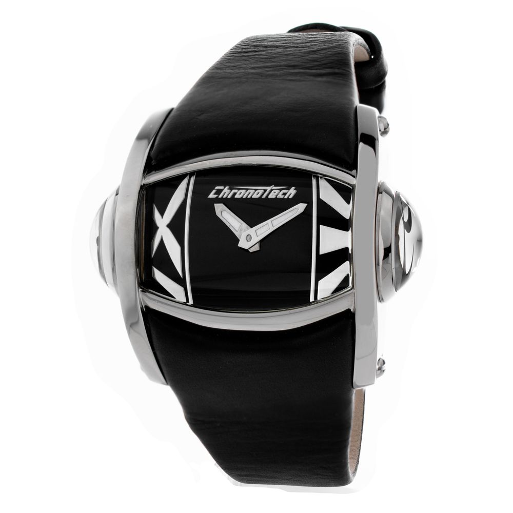 Chronotech Black Leather Watch - ACCEXO