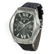 Chronotech Black Leather Watch - ACCEXO