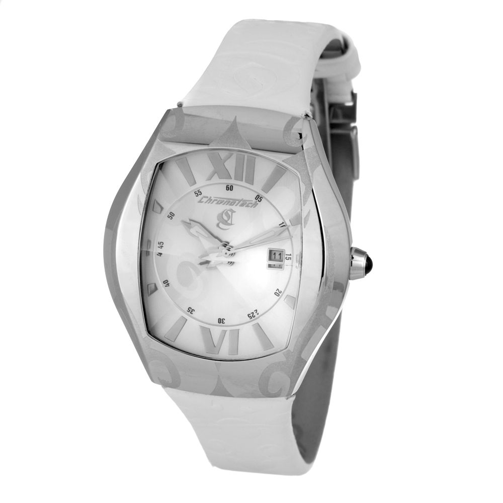 Chronotech White Leather Watch - ACCEXO
