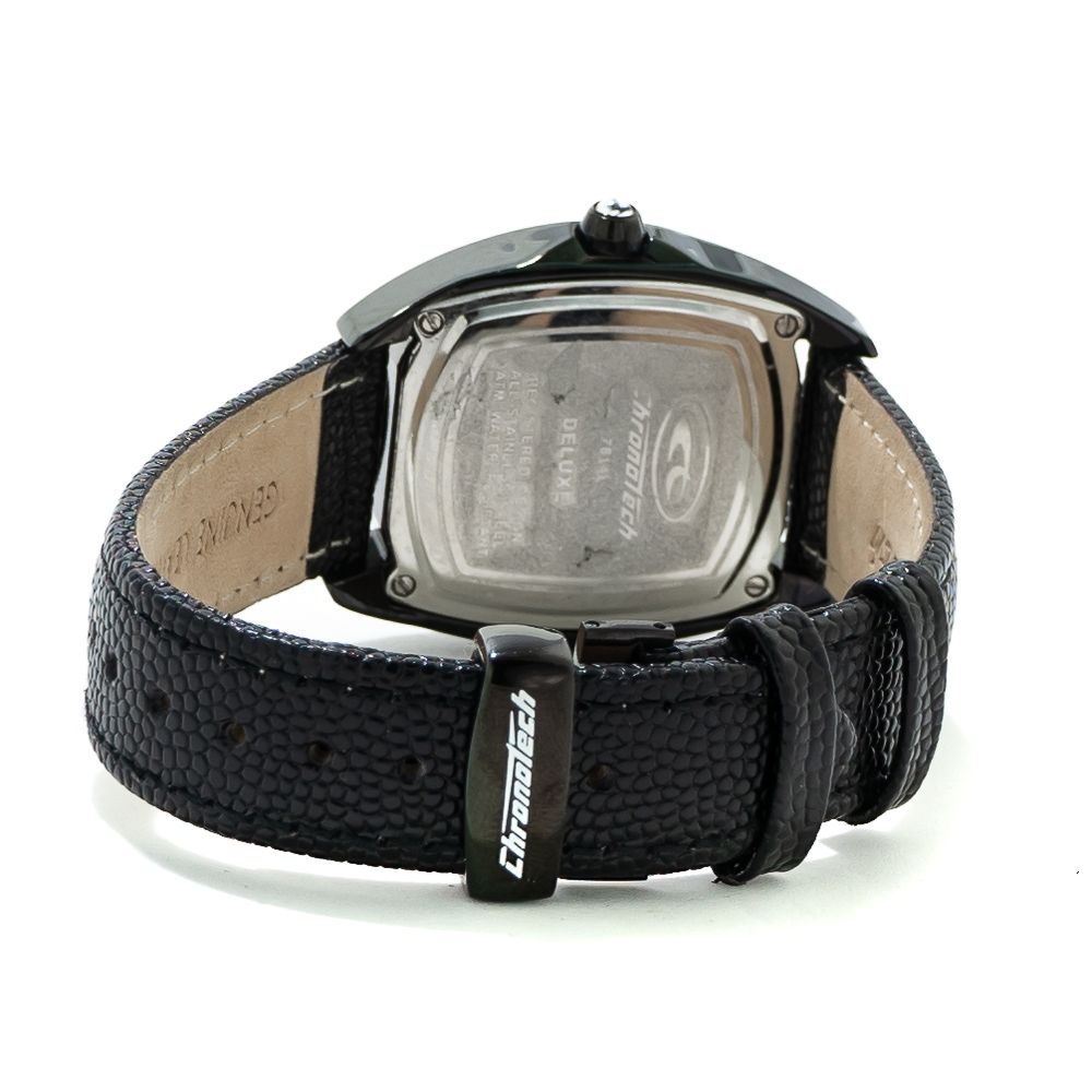 Chronotech Black Leather Watch - ACCEXO