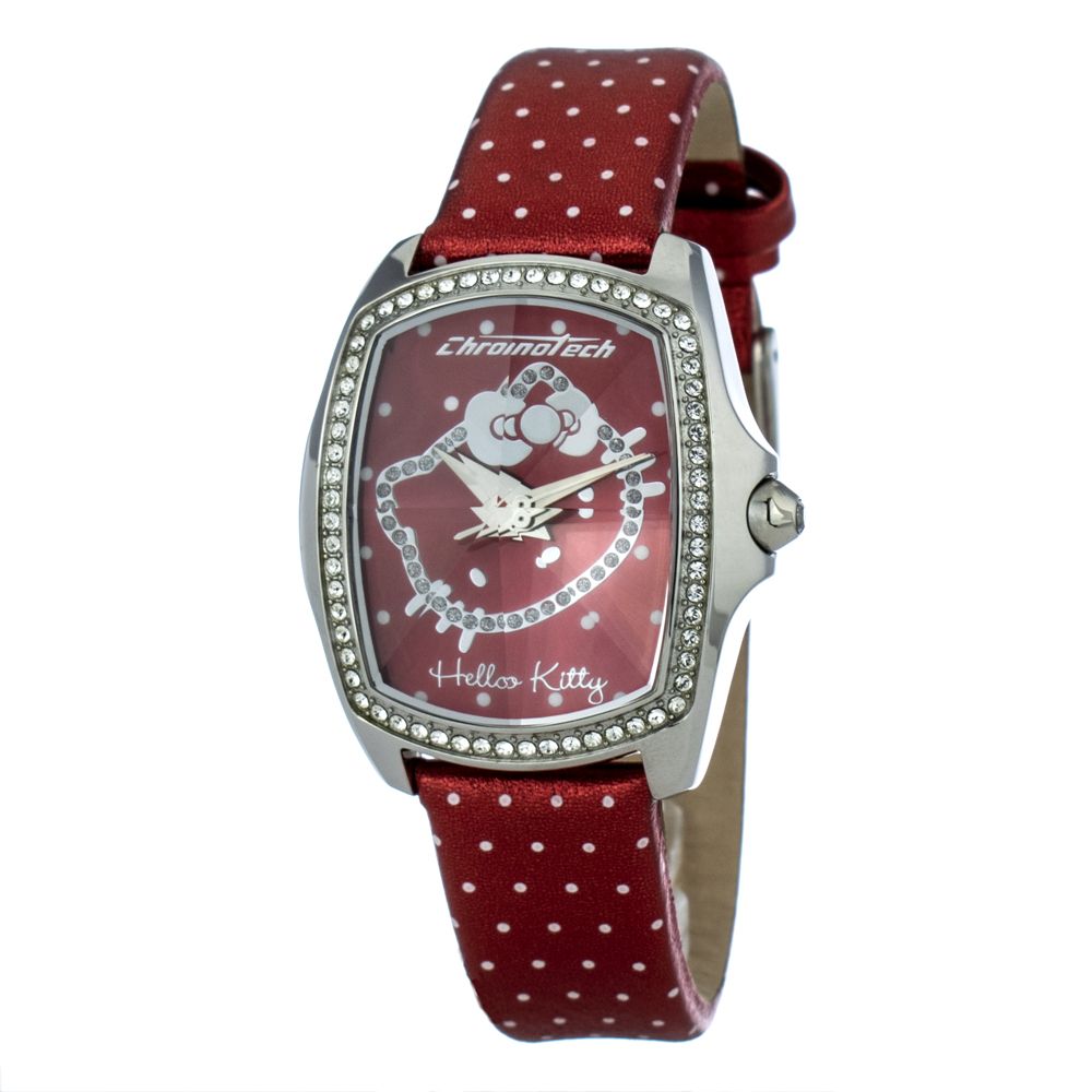 Chronotech Red Leather Watch - ACCEXO