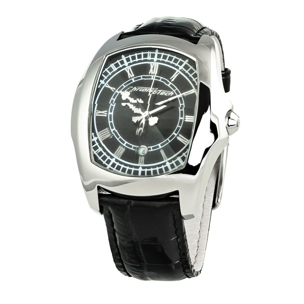 Chronotech Black Leather Watch - ACCEXO