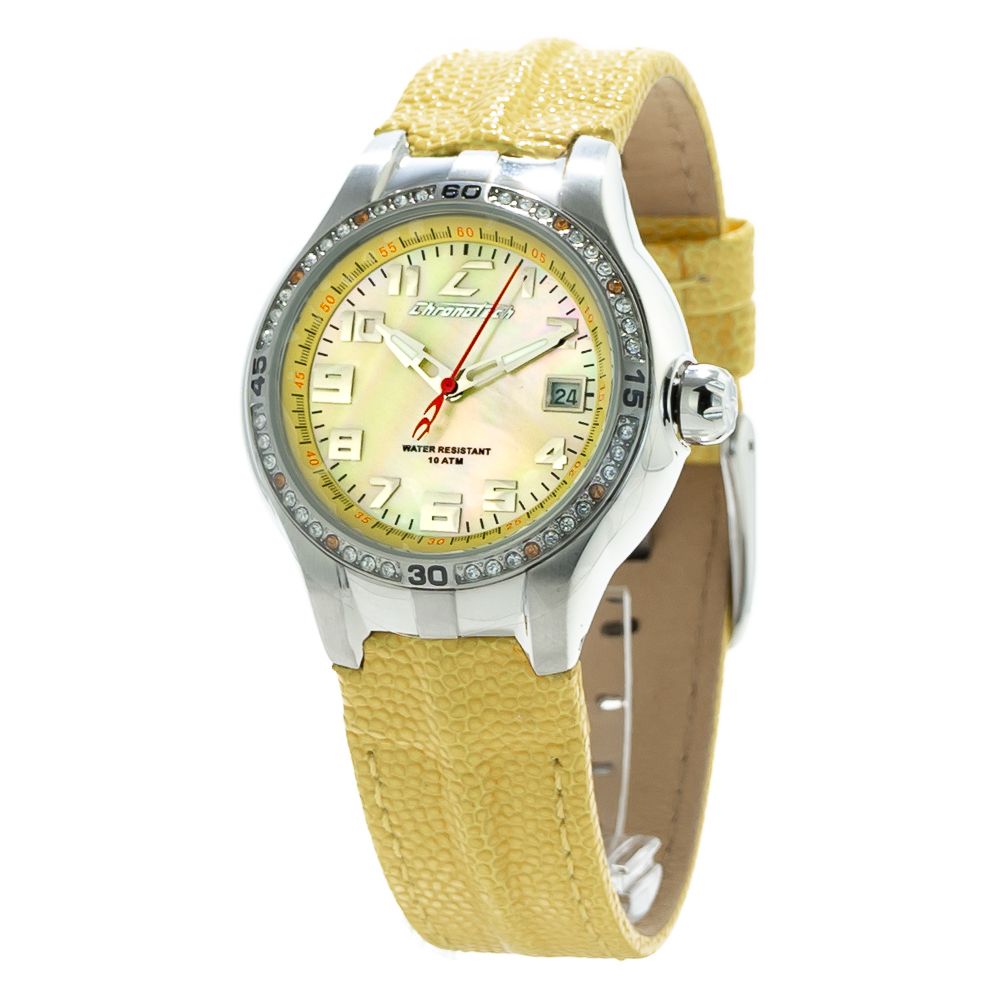 Chronotech Yellow Leather Watch - ACCEXO