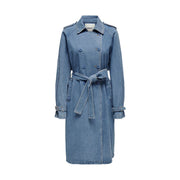 Only Blue Cotton Trench Coat - ACCEXO