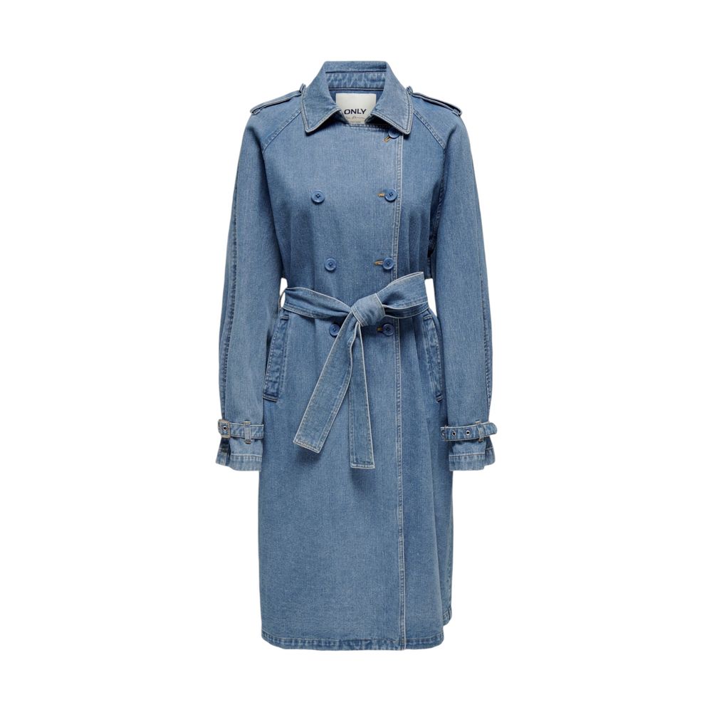 Only Blue Cotton Trench Coat - ACCEXO