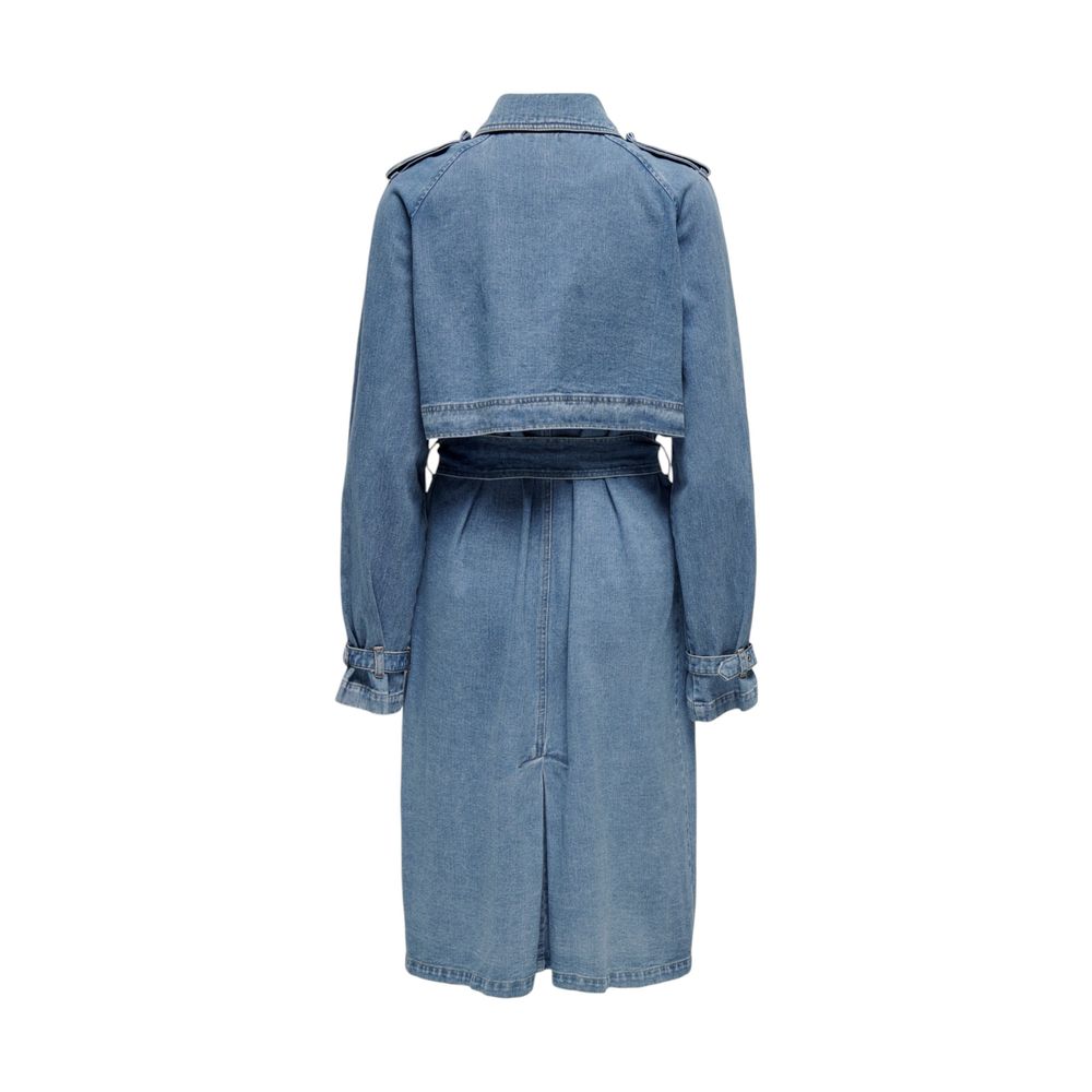 Only Blue Cotton Trench Coat - ACCEXO