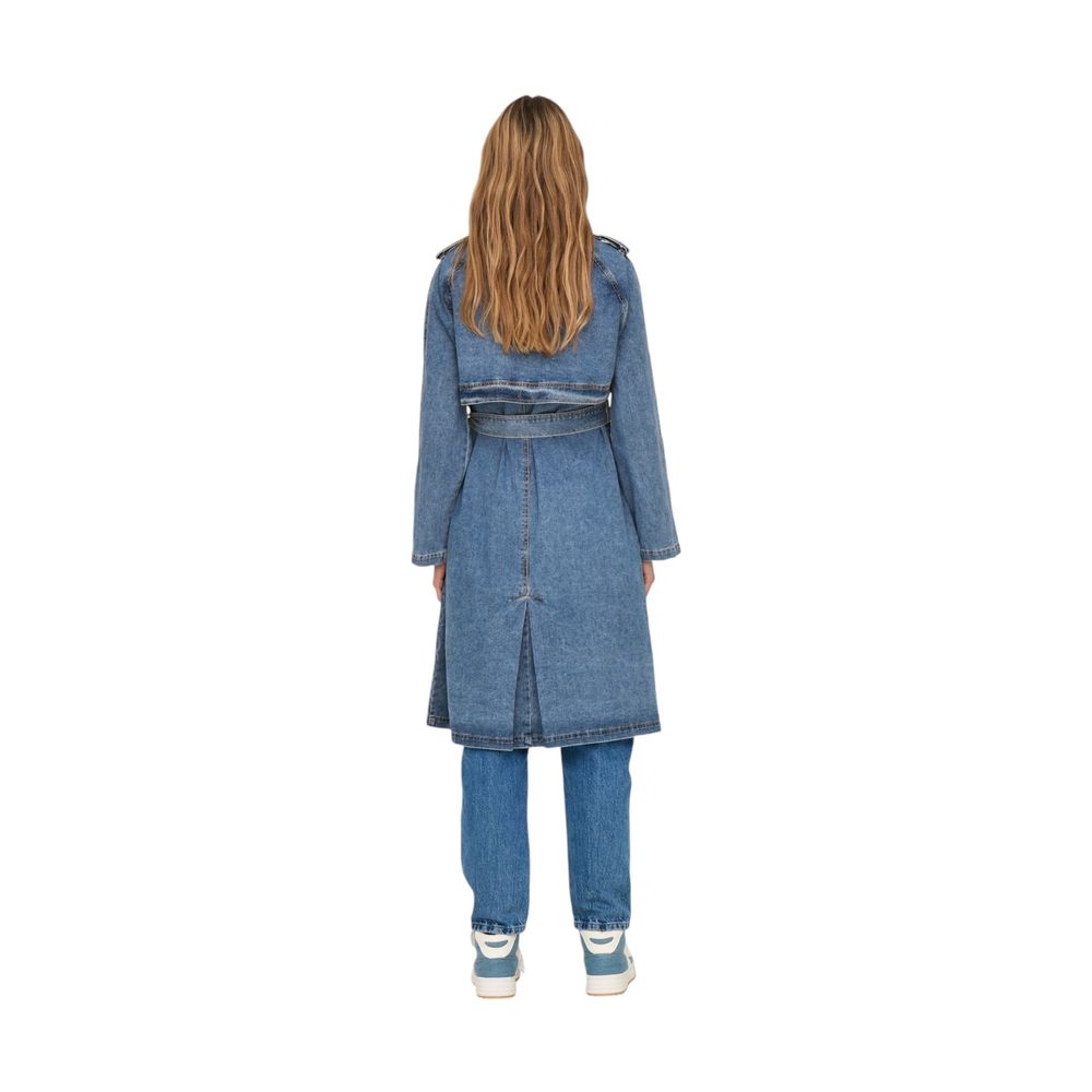 Only Blue Cotton Trench Coat - ACCEXO