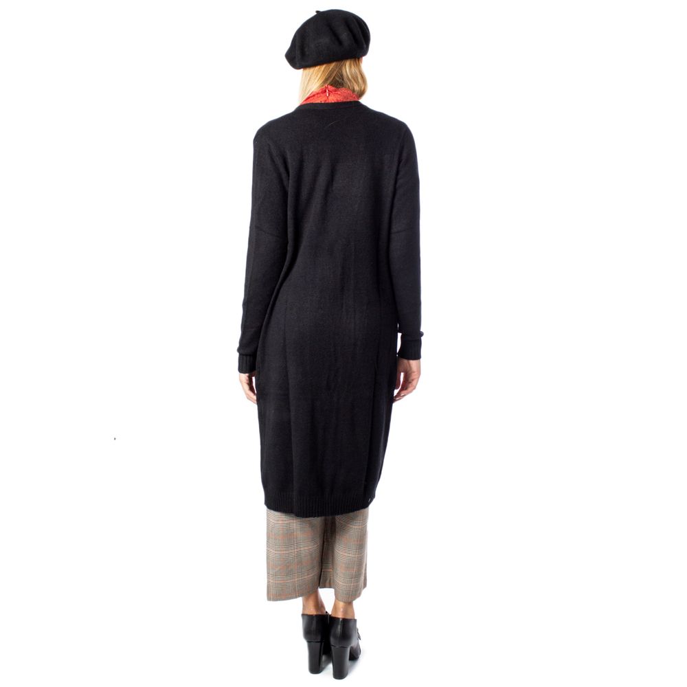 Vila Clothes Black Viscose Cardigan - ACCEXO