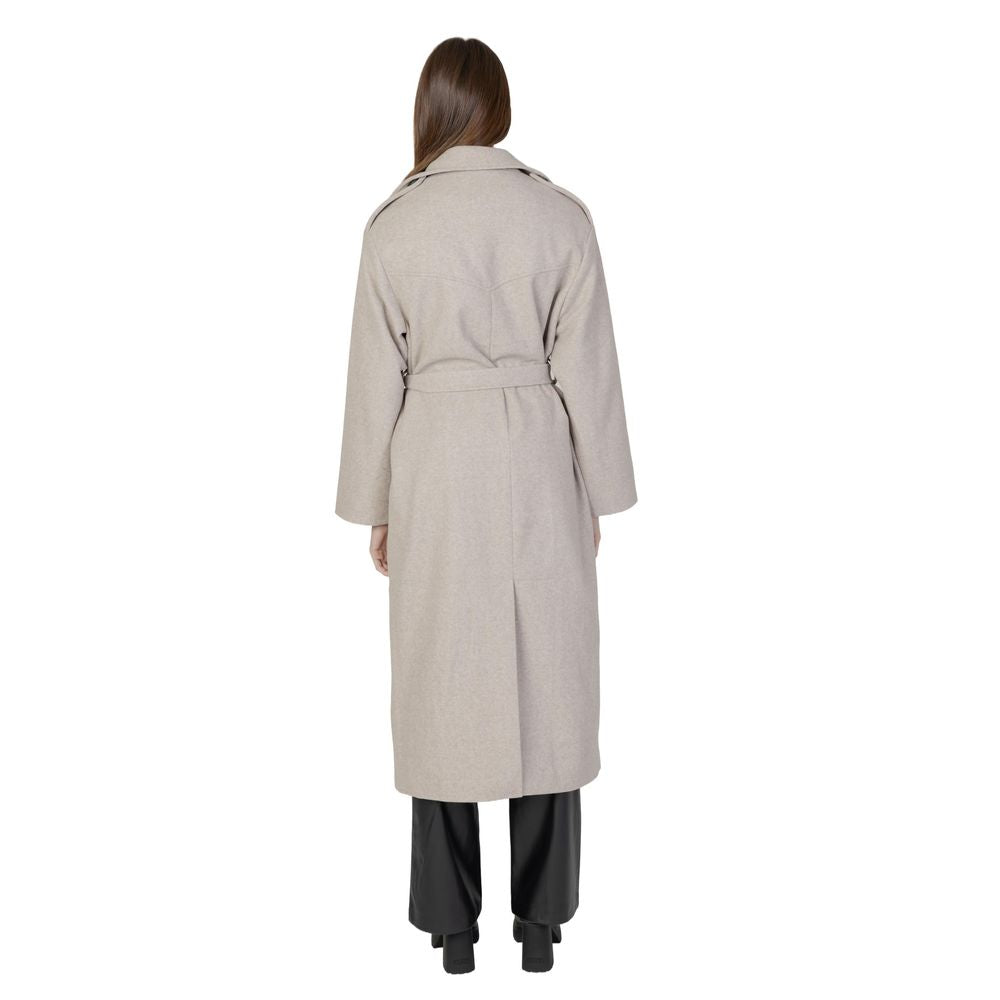 Only Beige Polyester Coat - ACCEXO