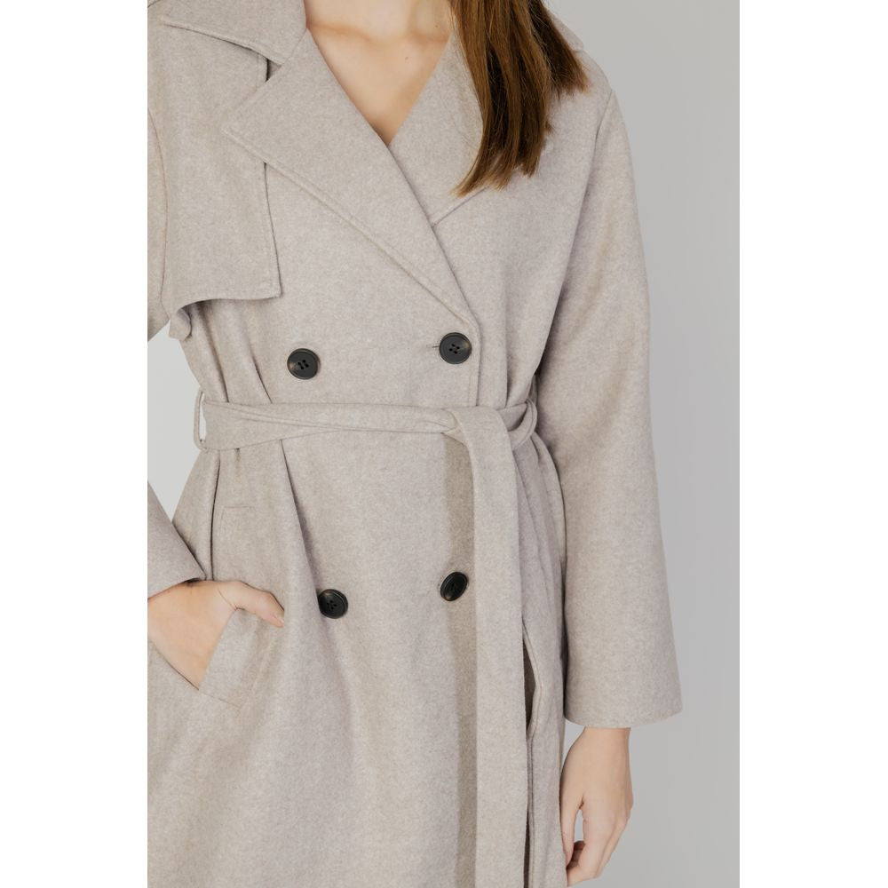 Only Beige Polyester Coat - ACCEXO