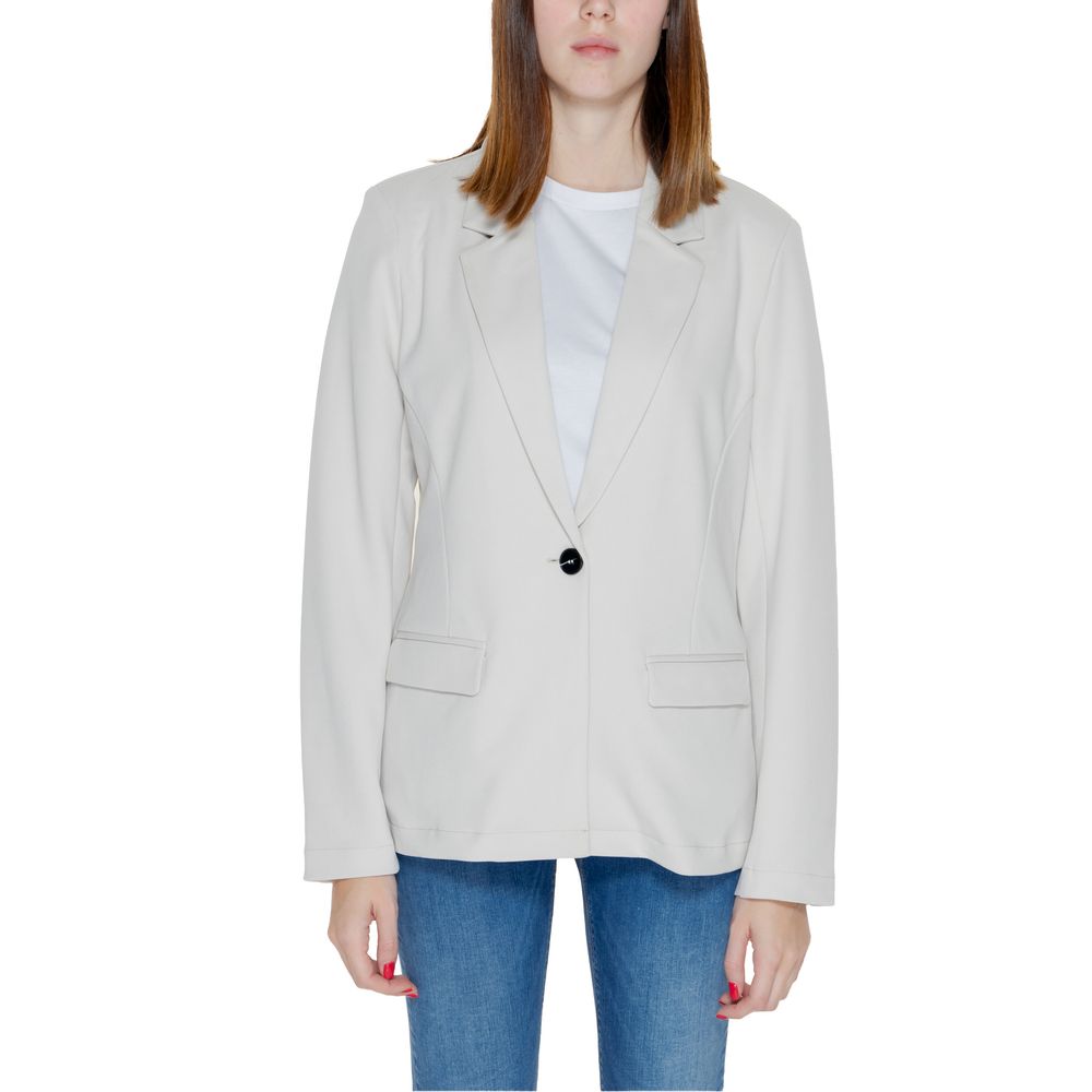 Only Beige Polyester Blazer - ACCEXO
