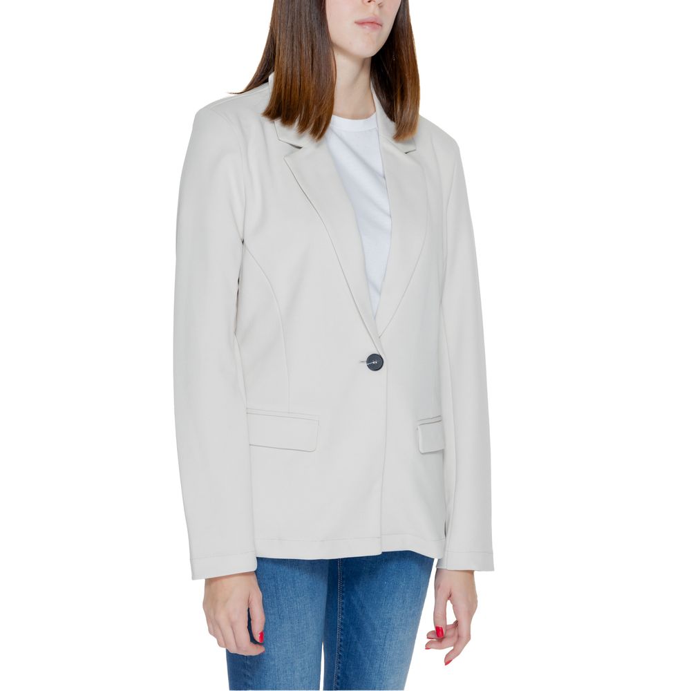 Only Beige Polyester Blazer - ACCEXO