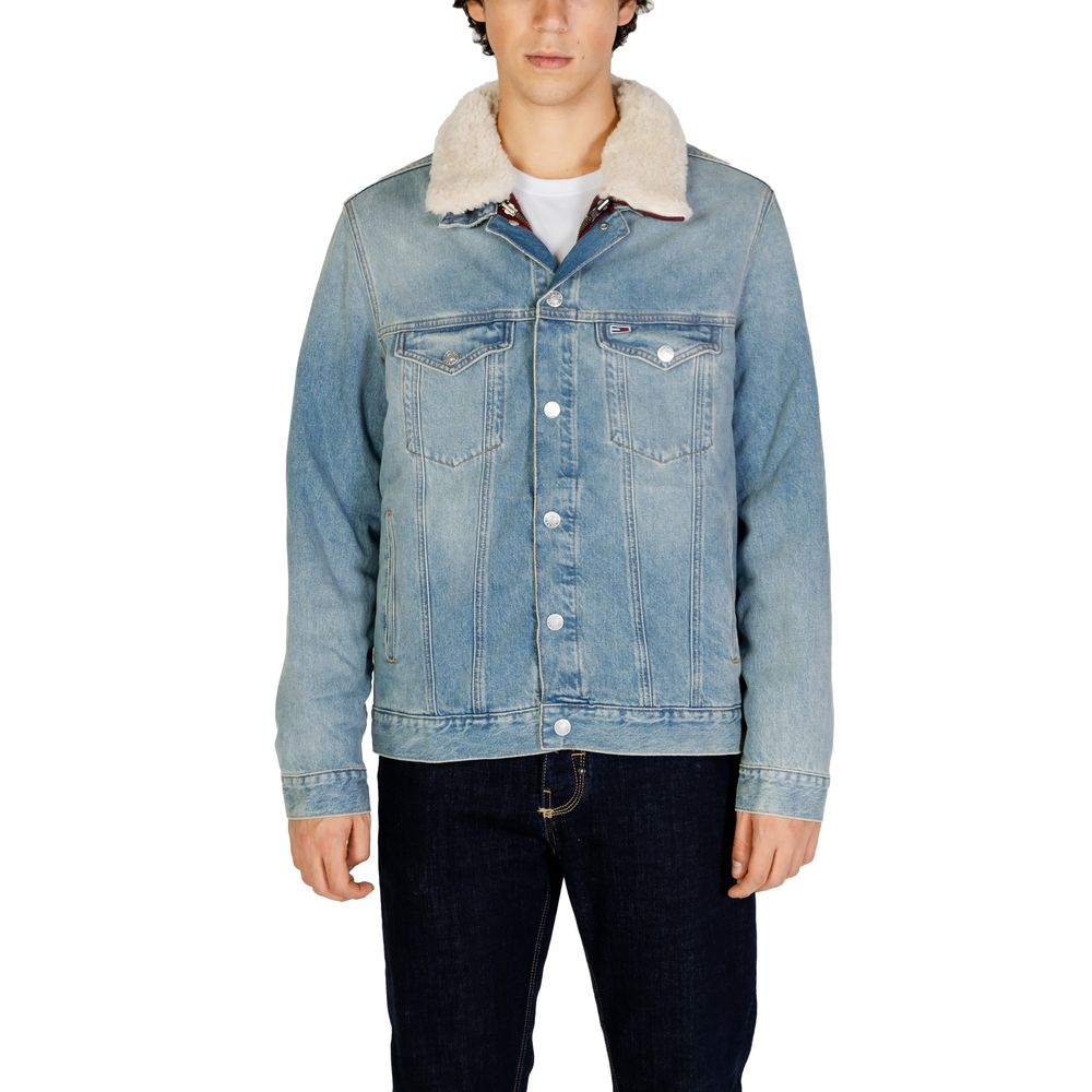 Tommy Hilfiger Jeans Light Blue Cotton Jacket - ACCEXO