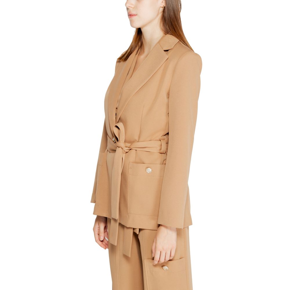 Rinascimento Beige Polyester Blazer - ACCEXO